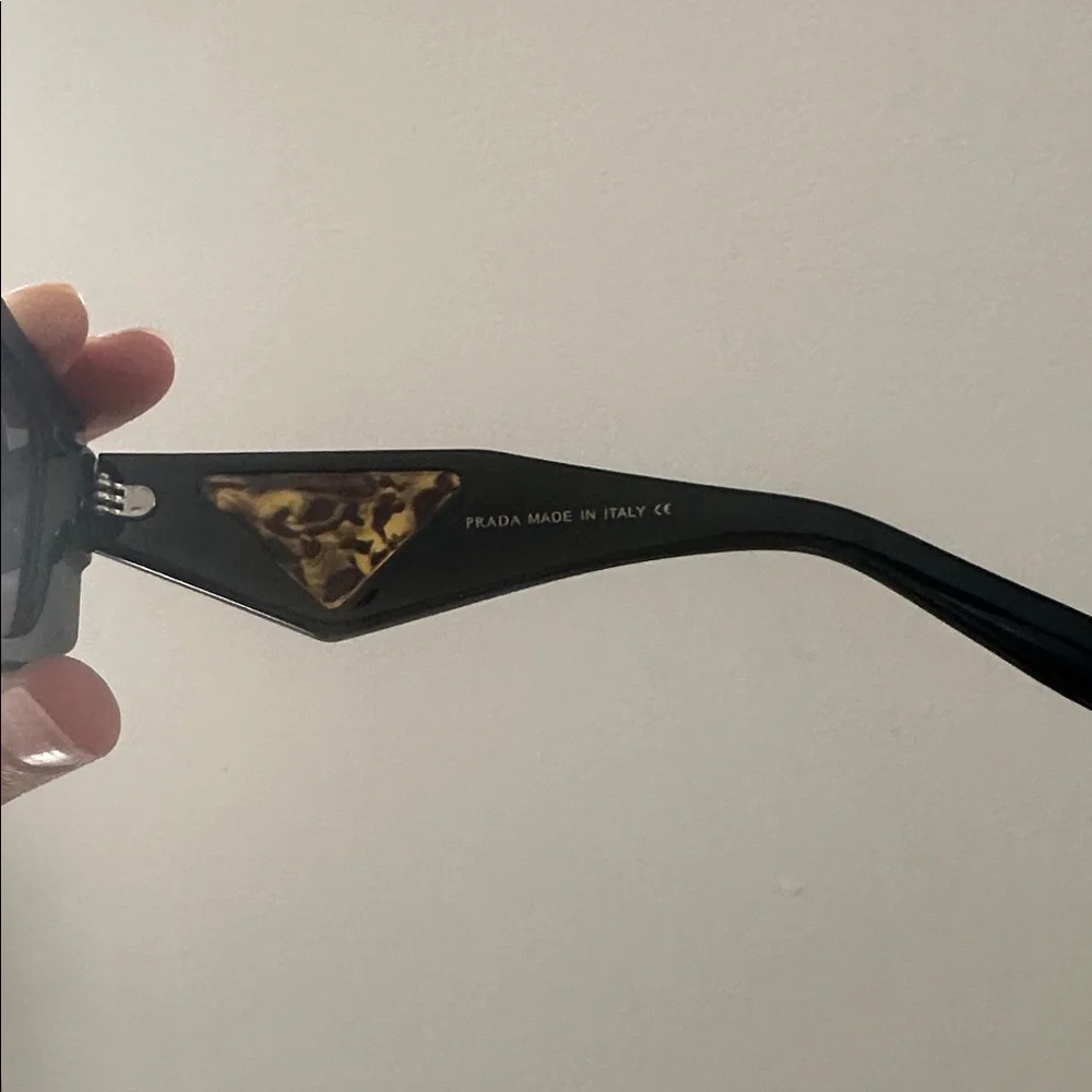 EUC PRADA Symbole Black Sunglasses Authentic - Picture 3 of 6